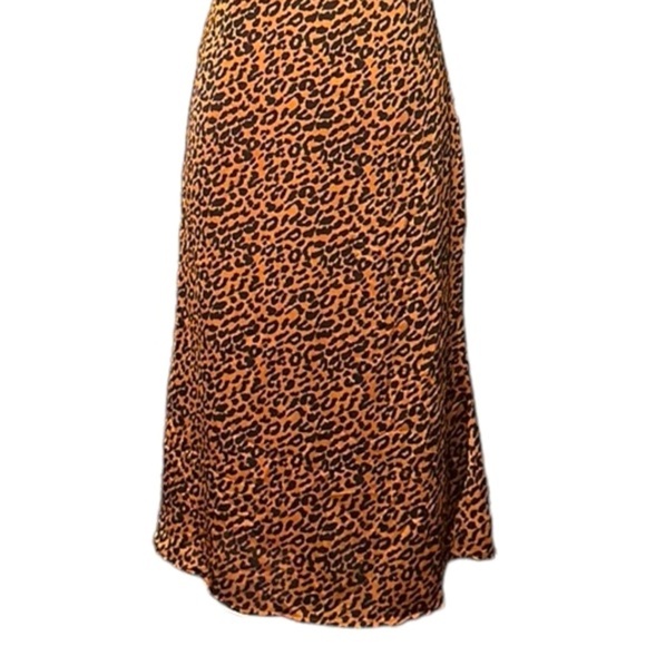 HYPED UNICORN Leopard Print MIDI Slip Dress Low Back Mob Wife Animal Print, S - Picture 5 of 15